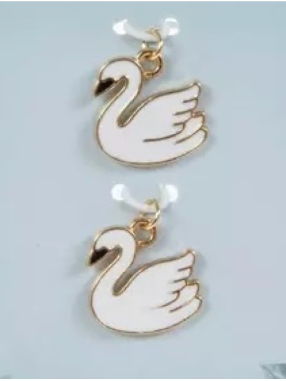 (4) Sets Swan Enamel Charms